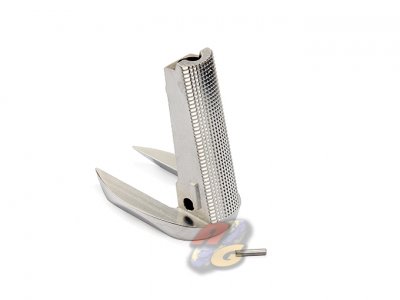 --Out of Stock--Nova Housing For Marui 1911A1 ( Type 2, Checkered W/ Magwell - Stainless Steel )