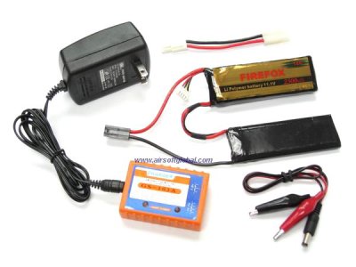 --Out of Stock--Firefox 11.1v 2300mah (12C) Li-Polymer Battery Pack (2-pcs) With Charger Set