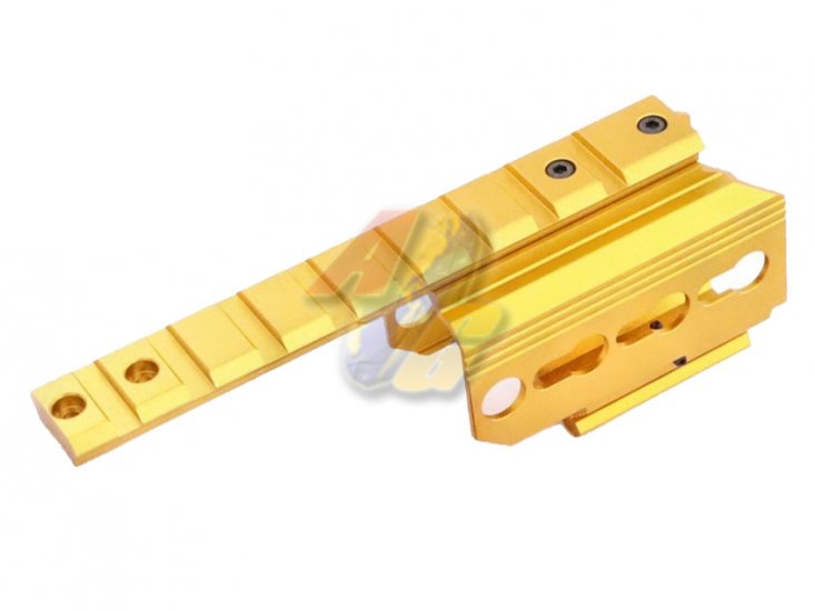 SLONG CNC KeyMod Kit For Tokyo Marui, WE, KJ G17/ G19 Series GBB ( Gold/ SG04-2G ) - Click Image to Close