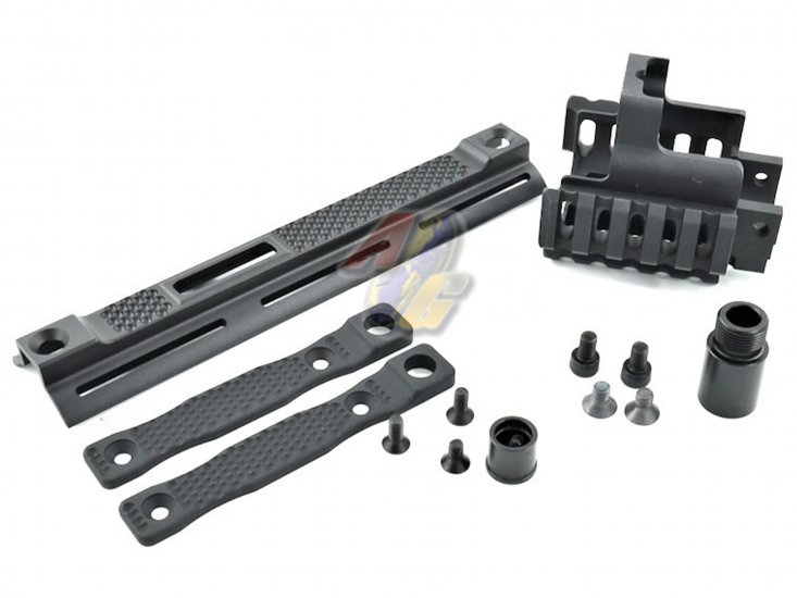 Airsoft Artisan PM Style SCAR Front Set Kit For VFC SCAR-H GBB ( BK ) - Click Image to Close