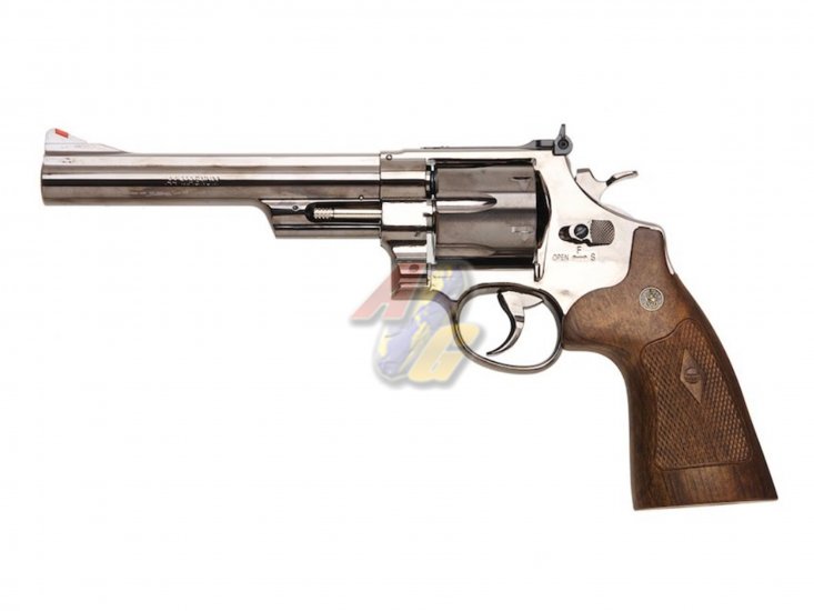 Umarex S&W M29 Co2 Revolver ( 6.5 Inch, Titanium Black/ Brown Grip ) ( by WinGun ) - Click Image to Close