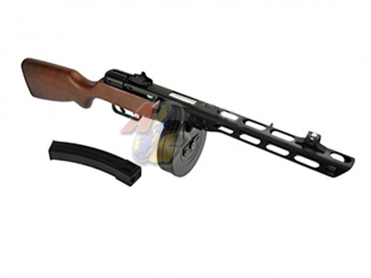 --Out of Stock--Snow Wolf Real Wood PPSH-41 EBB AEG with Two Magazines ( BK ) - Click Image to Close