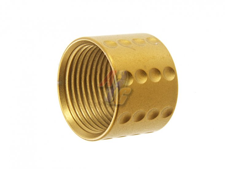 --Out of Stock--Airsoft Surgeon Spots Knurled Thread Protector ( 14mm-/ Gold ) - Click Image to Close