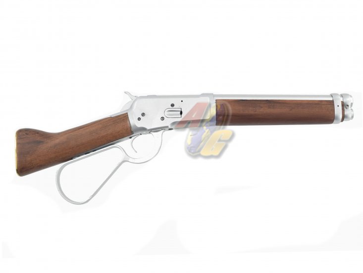 A&K M1873 Sawed-Off Gas Rifle ( Real Wood/ Silver ) - Click Image to Close