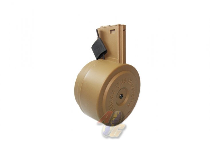 G&P 1500rds Attack Type Drum Magazine For M4/ M16 Series AEG ( FDE ) - Click Image to Close