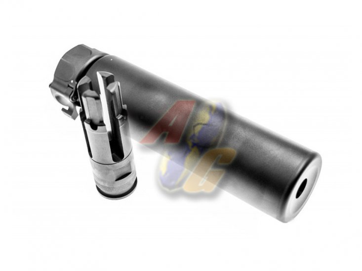 Angry Gun SF216A Style Dummy Silencer with SF216A Flash Hider ( Black ) - Click Image to Close