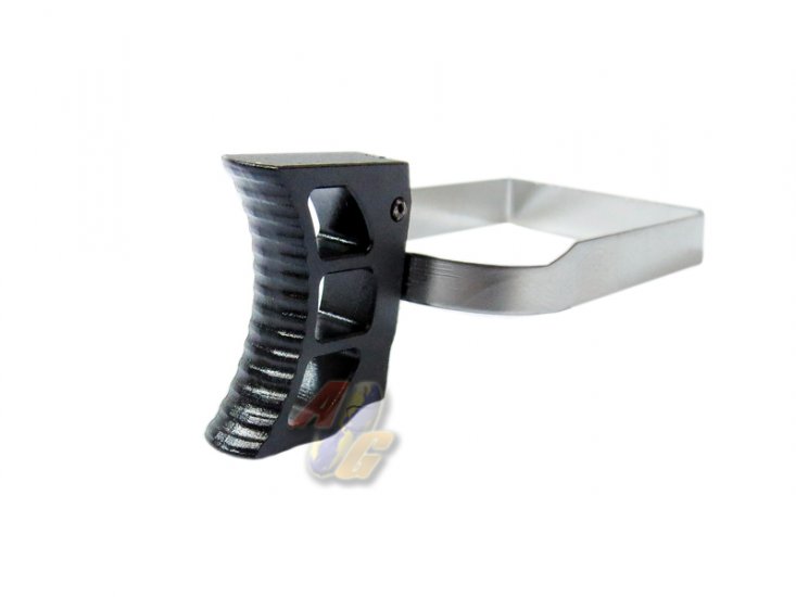KF CNC Aluminum Trigger with Trigger Ring For Tokyo Marui Hi- Capa Series GBB ( Black ) - Click Image to Close