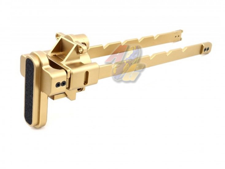 BOW MASTER/ GMF 5 Position Buttstock For Umarex/ VFC MP5K GBB ( Desert Gold ) - Click Image to Close