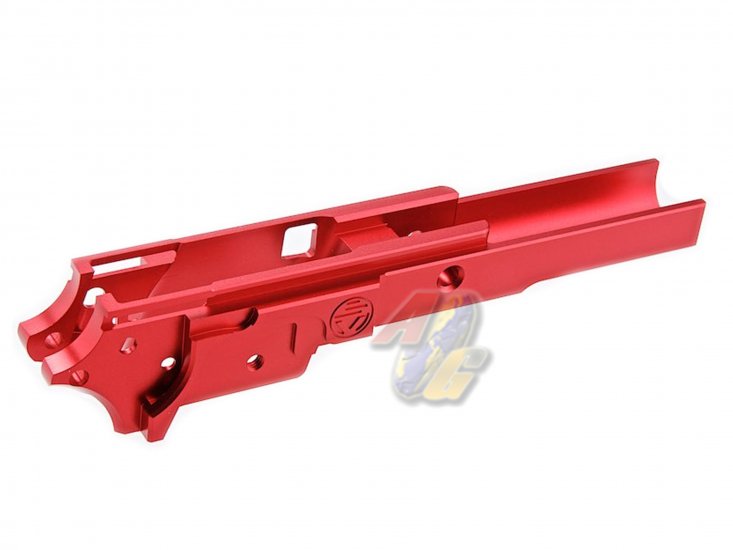 5KU CNC Aluminum Middle Frame For Tokyo Marui Hi-Capa Series GBB ( Type 1/ Red ) - Click Image to Close