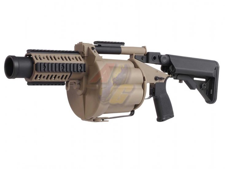 LDT MGL Grenade Launcher with Retractable Stock ( Dark Earth ) - Click Image to Close