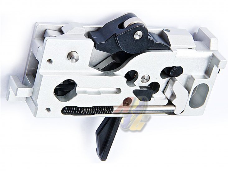 G&P CNC Aluminum Lightweight Drop-in Flat Trigger Box Set For Tokyo Marui M4 Series GBB ( MWS ) ( Adjustable Hammer Version ) - Click Image to Close