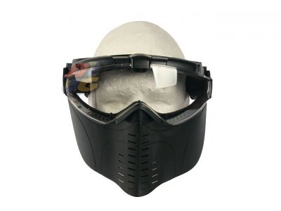 V-Tech Full Face Clear Goggle Protector Mask with Fan ( BK )