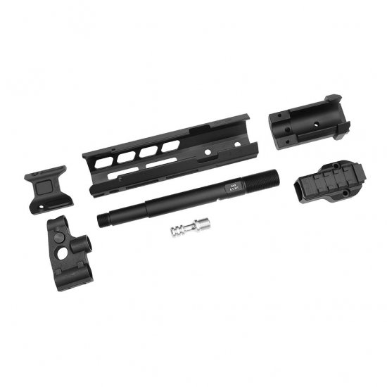 SLR Airsoftworks 6.5" Light M-Lok EXT Extended Rail Conversion Kit Set For Tokyo Marui AKM GBB ( Black ) ( by DYTAC ) - Click Image to Close