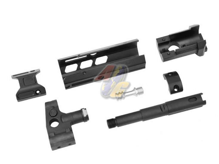 SLR Airsoftworks 4.7" Light M-Lok EXT Extended Rail Conversion Kit Set For Tokyo Marui AKM GBB ( Black ) ( by DYTAC ) - Click Image to Close