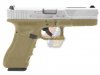 --Out of Stock--King Arms CNC Aluminium Custom GBB Pistol ( Silver/ Tan )