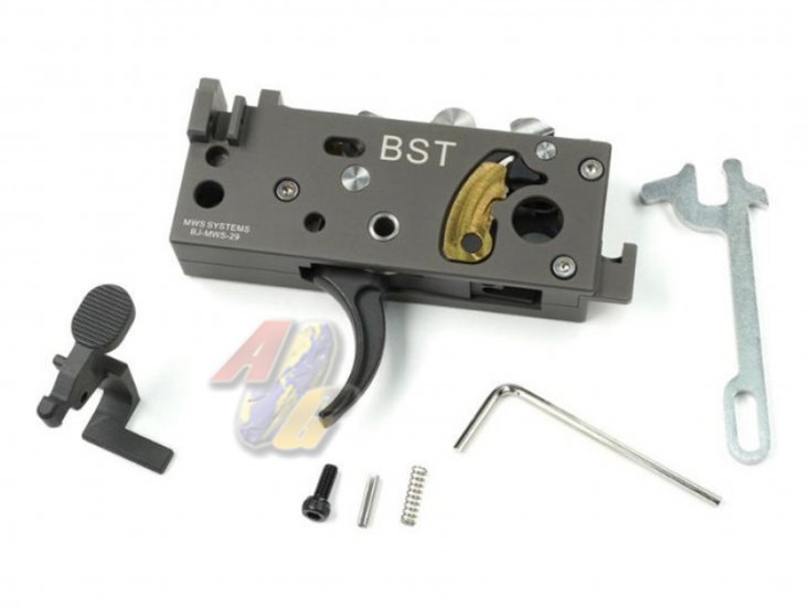 --Pre Order--BJ Tac CNC Stainless Steel Complete Trigger Box For Tokyo Marui M4 Series GBB ( MWS ) VER 2.0 - Click Image to Close