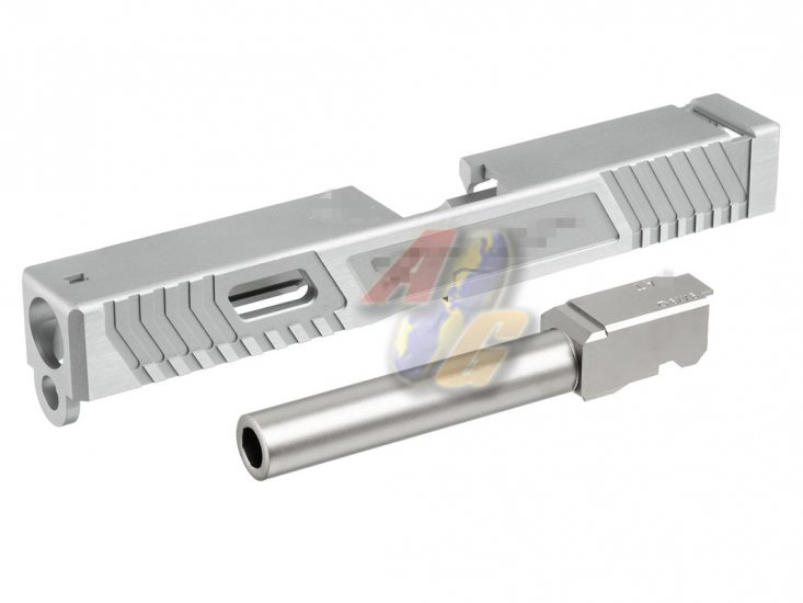 --Out of Stock--Gunsmith Bros G Style TTI 17 Slide Set ( Silver Barrel/ Silver Slide ) - Click Image to Close