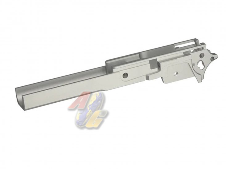 5KU CNC Aluminum 4.3 Middle Frame For Tokyo Marui Hi-Capa Series GBB ( Type 1/ Silver ) - Click Image to Close