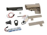 King Arms M4 Clubfoot Modstock w/ Pipe & 9.6V Battery ( Dark Earth ) ( Last One )