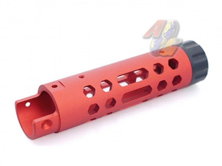 5KU CNC Aluminum Outer Barrel For Action Army AAP-01 GBB ( Type A/ Red ) - Click Image to Close