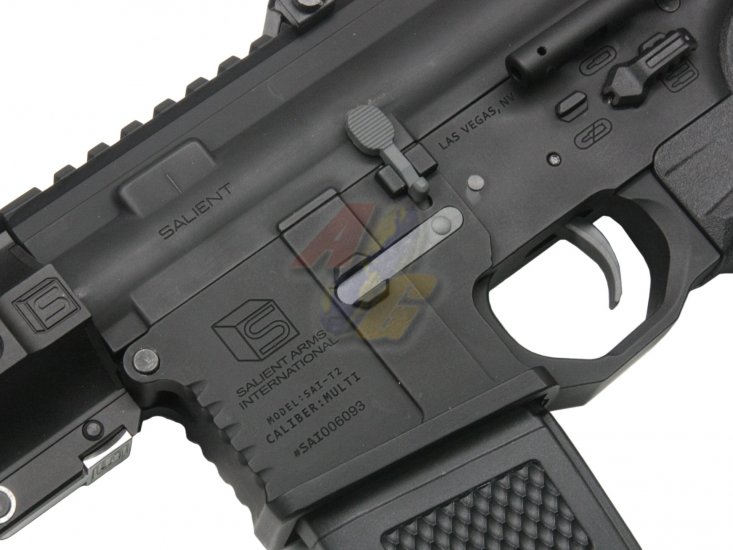 EMG Salient Arms Licensed GRY M4 CQB AEG with PDW Stock ( Black ) - Click Image to Close