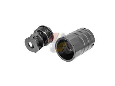 RGW X12 Style Airsoft Muzzle Brake with Blast Shield ( 14mm- )