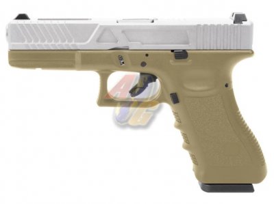 --Out of Stock--King Arms CNC Aluminium Custom GBB Pistol ( Silver/ Tan )