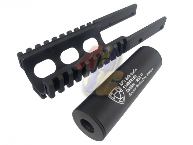 V-Tech KRISS Short Rail with APS Sub-Sonic 110mm Silencer 14mm - Click Image to Close