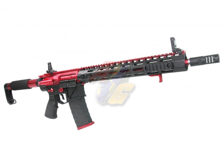 APS Ghost Patrol Phantom Rifle Red with e-Silver Edge 2.0 AEG - Click Image to Close