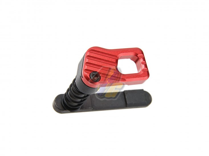 Alpha Parts CNC Magazine Catch Set For Systema M4 Series PTW ( Type B/ Red ) - Click Image to Close