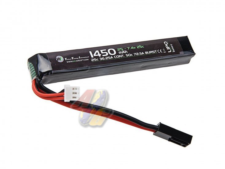 WE Lipo Battery 7.4v 1450mAh Stick Type ( 25C ) - Click Image to Close