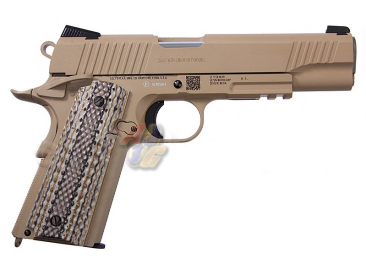 --Out of Stock--Cybergun COLT M45A1 Rail Co2 GBB Pistol ( Desert Tan ) - Click Image to Close
