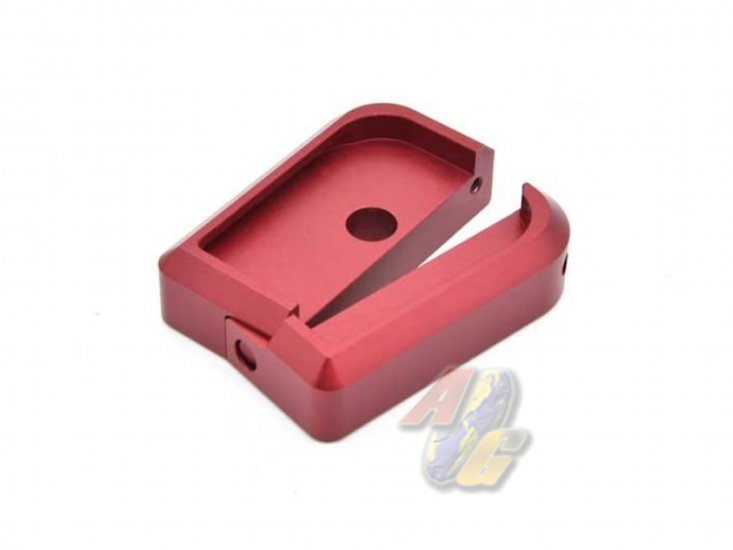 AIP CNC Puzzle Magazine Base For Tokyo Marui Hi-Capa Series GBB ( Red ) - Click Image to Close