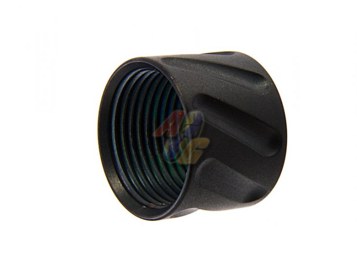--Out of Stock--5KU Diagonals Knurled Thread Protector ( 14mm-/ Black ) - Click Image to Close