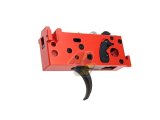 BJ Tac CNC 7075 Aluminium Adjustable Complete Trigger Box For Tokyo Marui M4 Series GBB ( MWS ) ( Red )