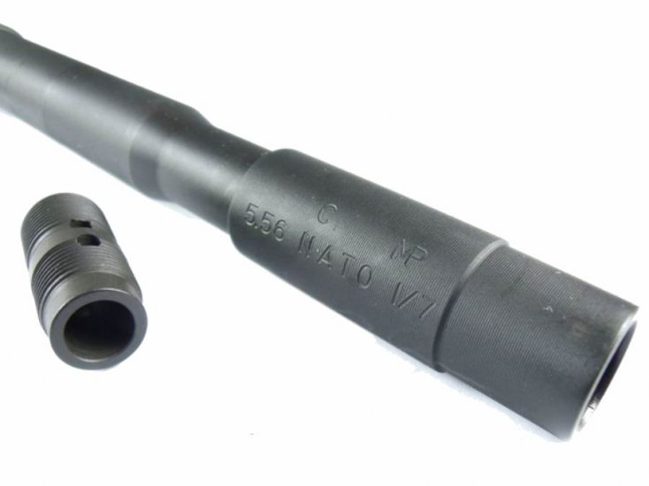 Z-Parts 14.5 inch Steel Outer Barrel Set For Tokyo Marui M4 Series GBB ( MWS ) - Click Image to Close