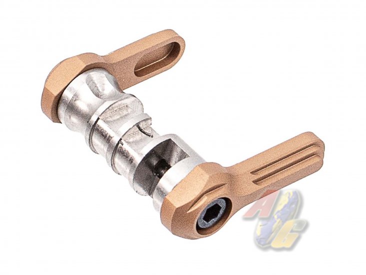 Revanchist Airsoft Stainless Steel Ambidextrous Selector Type B For VFC M4 GBB ( TAN ) - Click Image to Close