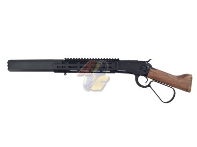 --Out of Stock--A&K M-Lok M1873 Sawed-Off Gas Rifle with Silencer ( Real Wood/ Black )