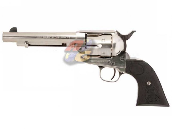 --Out of Stock--Tanaka SAA 5.5inch Artillery .45 HW Revolver (HW, Silver Jupiter Finish ) - Click Image to Close