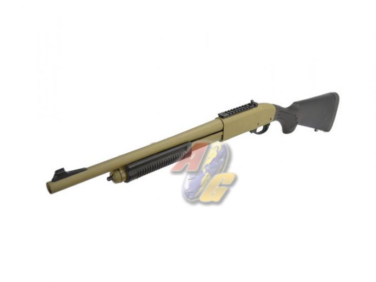 Golden Eagle M870 Tactical Gas Pump Action Shotgun ( Tan ) - Click Image to Close