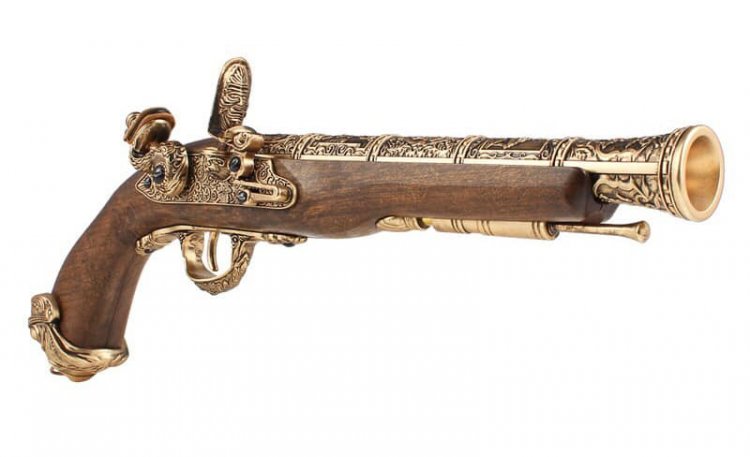 --Out of Stock--HFC Pirate Flintlock Gas Pistol ( Golden ) - Click Image to Close