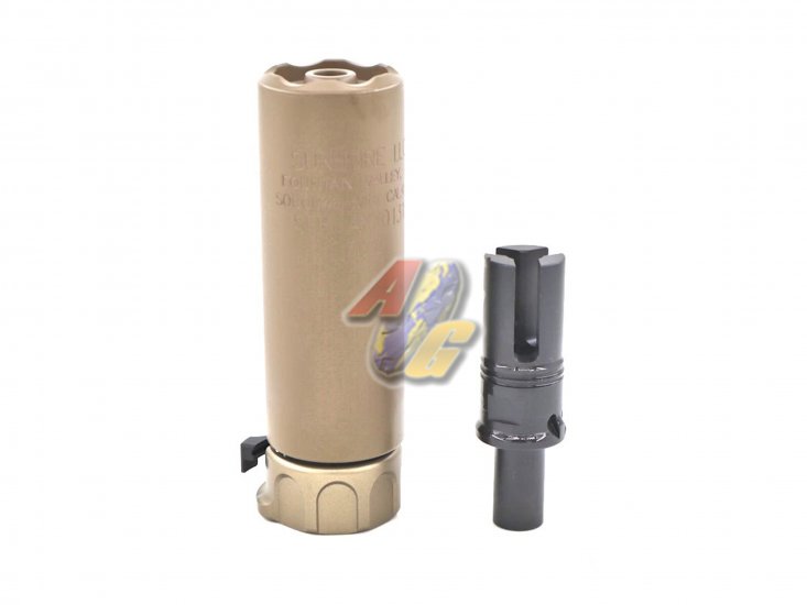 --Out of Stock--Airsoft Artisan SF Style MP7 Silencer with Flash Hider For Umarex/ KWA/ VFC MP7 Series GBB ( DE/ 11mm+ ) - Click Image to Close