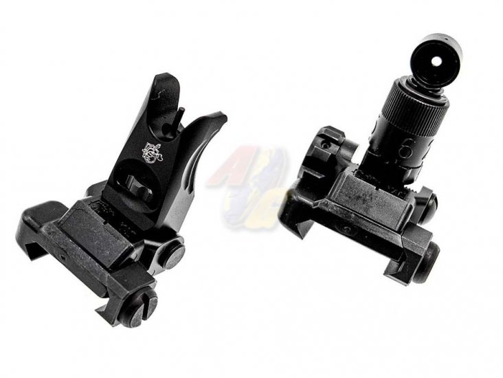 ALPHA Parts KAC Licensed Steel Folding Micro Ironsight Set - Click Image to Close