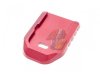 C&C CNC Aluminum Magazine Base Pad For Tokyo Marui/ WE G Series GBB ( Red/ V Style )