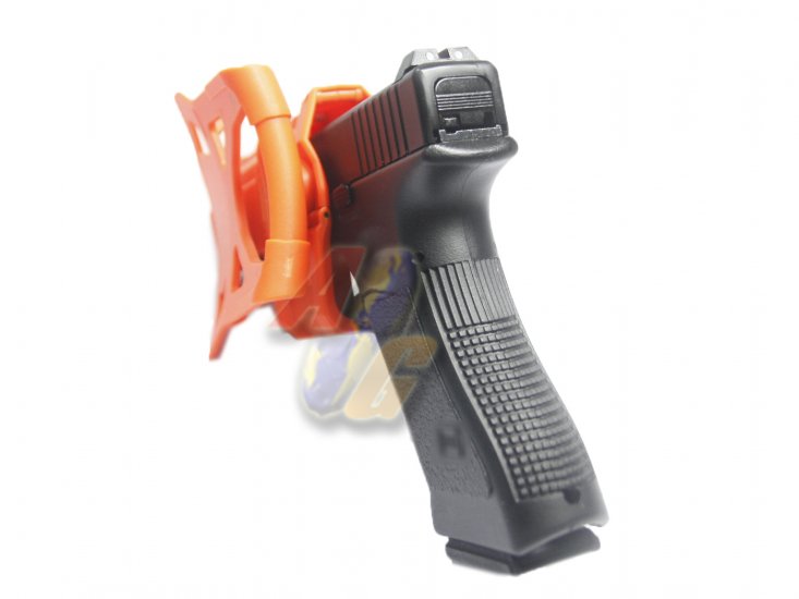 Armyforce Polymer Hard Case Movable Holster For Tokyo Marui, WE, HK G17/ G18C/ G19 Series GBB ( Orange ) - Click Image to Close