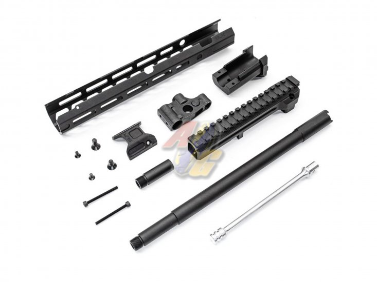 --Out of Stock--SLR Airsoftworks 11.2" Light M-Lok Extended Rail Conversion Kit Set For Tokyo Marui AKM GBB ( Black ) ( by DYTAC ) - Click Image to Close