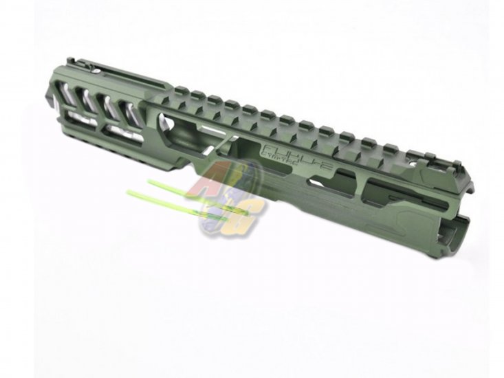 CTM Fuku-2 CNC Aluminum Cut Out Upper Set Long Type For Action Army AAP-01 GBB ( Green/ Silver ) - Click Image to Close