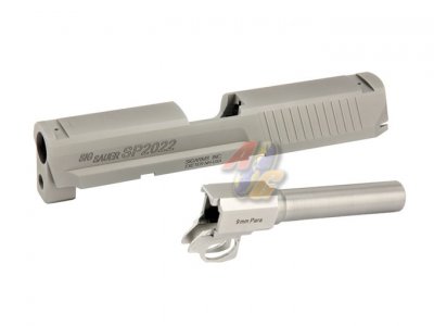 Shooters Design CNC Aluminum Slide & Outer Barrel Set For KSC SIG SP2022 ( Titanium Color )