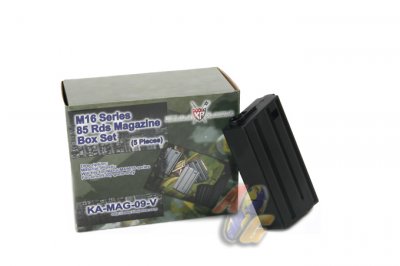 --Out of Stock--King Arms M16 85 Rounds Magazines Box Set ( 5pcs ) - BK