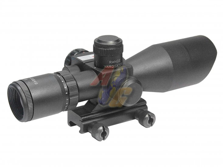 AG-K 2.5-10 x 40 Illuminated Scope with Red Laser - Click Image to Close